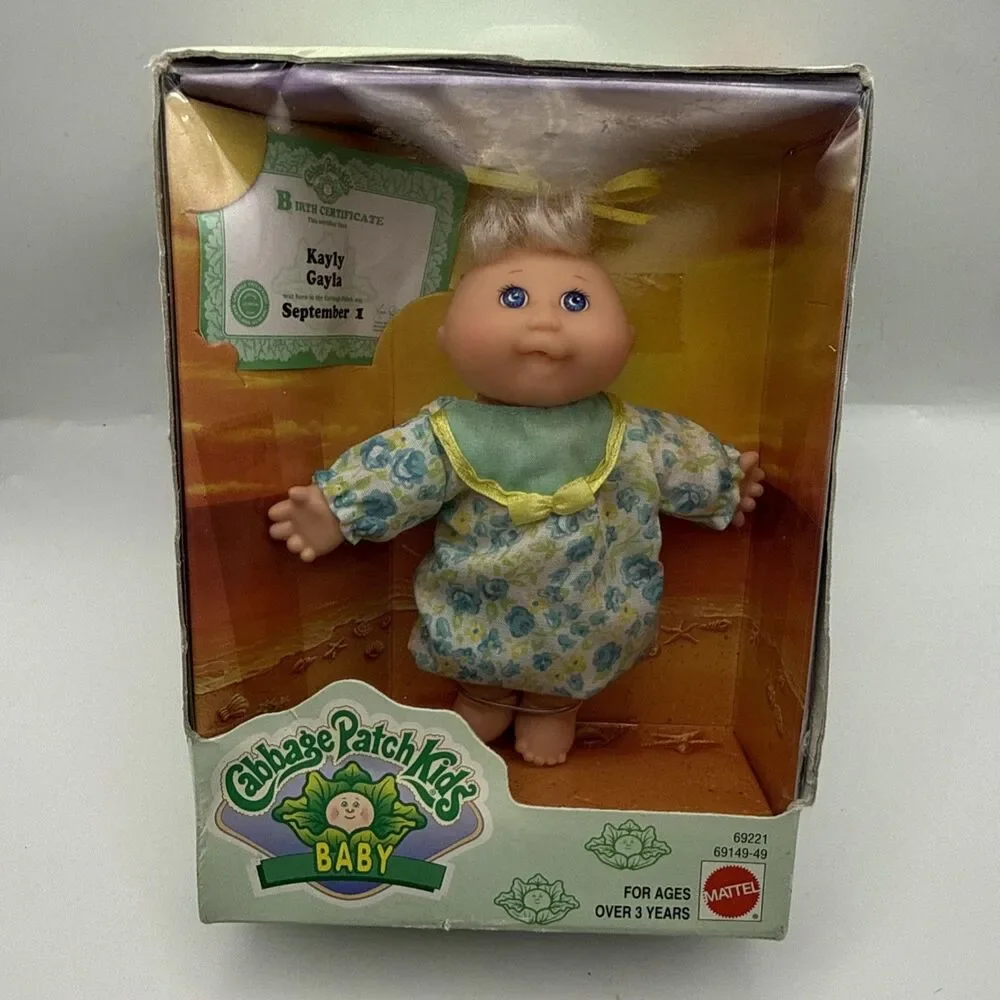 Mini Cabbage Patch Kids Baby Kayla Gayla MATTEL 1997 New Sealed Blonde Hair VTG